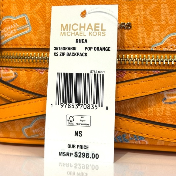 Michael Kors Rhea Extra-Small Printed Signature Logo Backpack - Picture 9 of 9